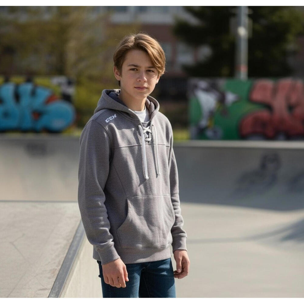 CCM Youth Hoodie, SZ XXS, Grey, Skater, School, Hiking, Sports, Authentic,